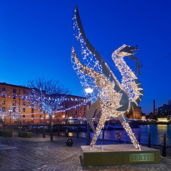 Light Sculpture at Royal Albert Dock Liverpool