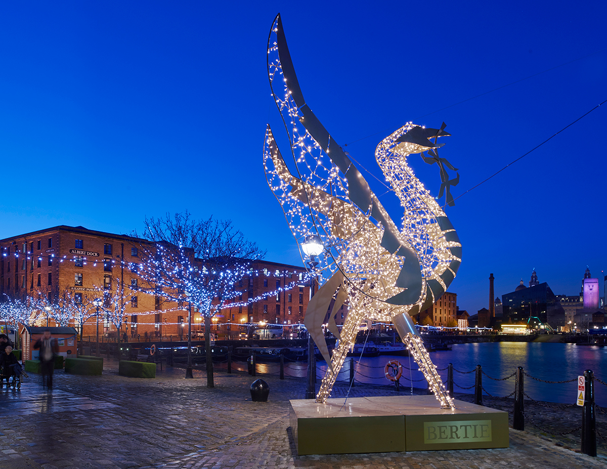 Light Sculpture at Royal Albert Dock Liverpool