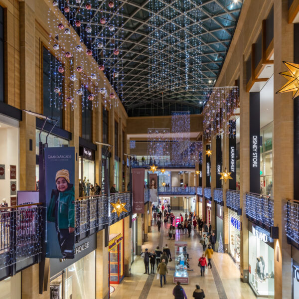 Grand Arcade shopping centre christmas festive lights