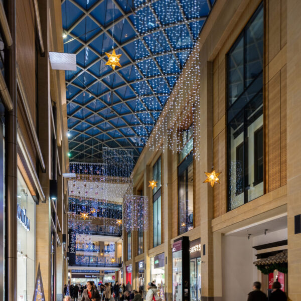 Grand Arcade shopping centre christmas festive lights