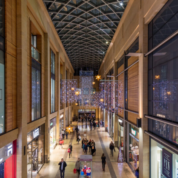 Grand Arcade shopping centre christmas festive lights