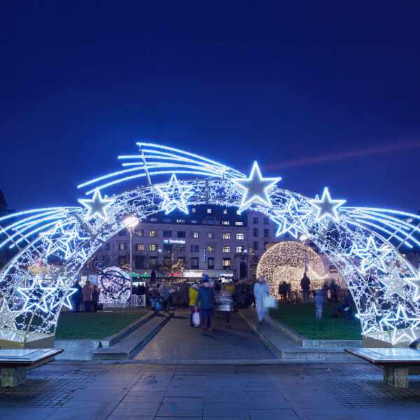 Manchester City Christmas Lights Star Arch
