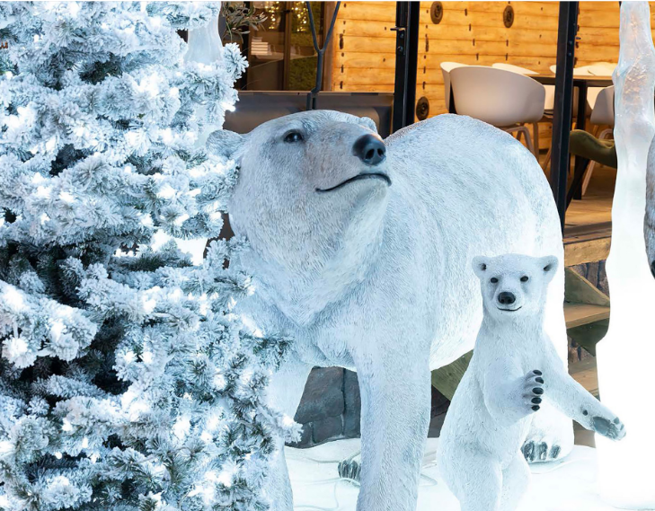 polar bear fibreglass statues