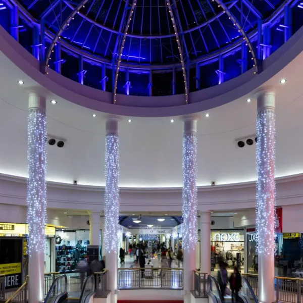 The exchange shopping centre christmas lighting by MK Illumination