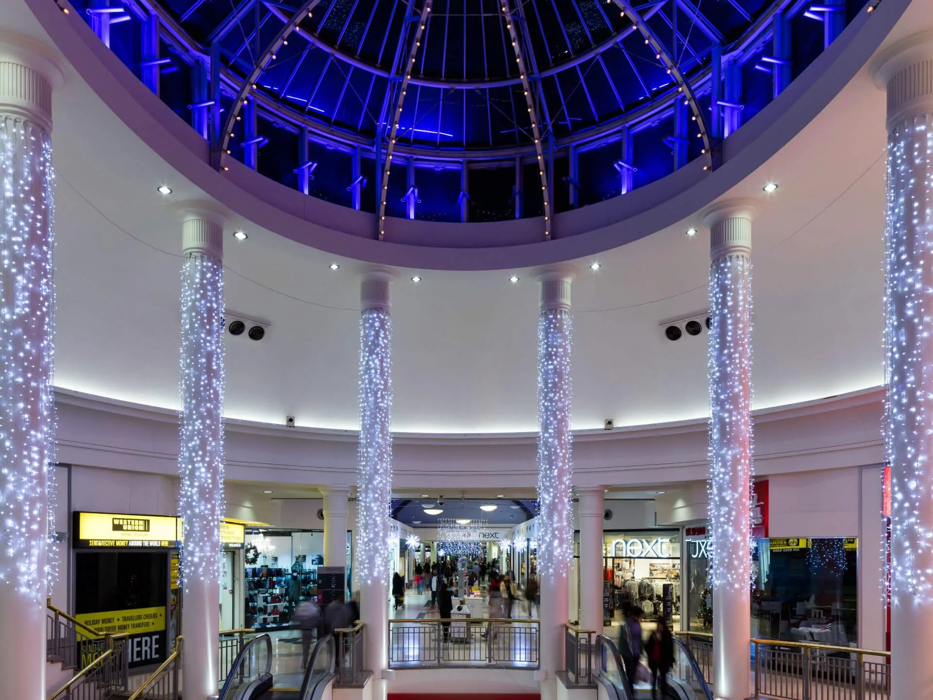The exchange shopping centre christmas lighting by MK Illumination