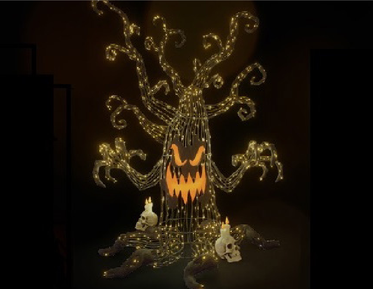 commercial halloween lighting scary tree inlite fi