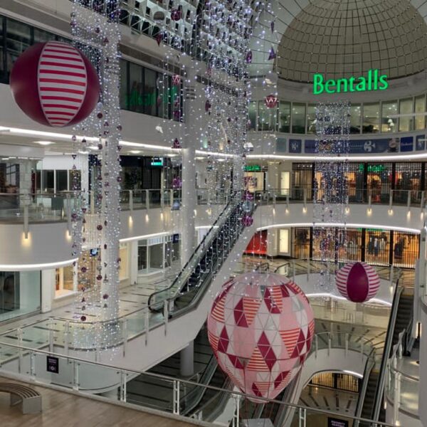 christmas lighting project at the bentall centre by MK Illumination