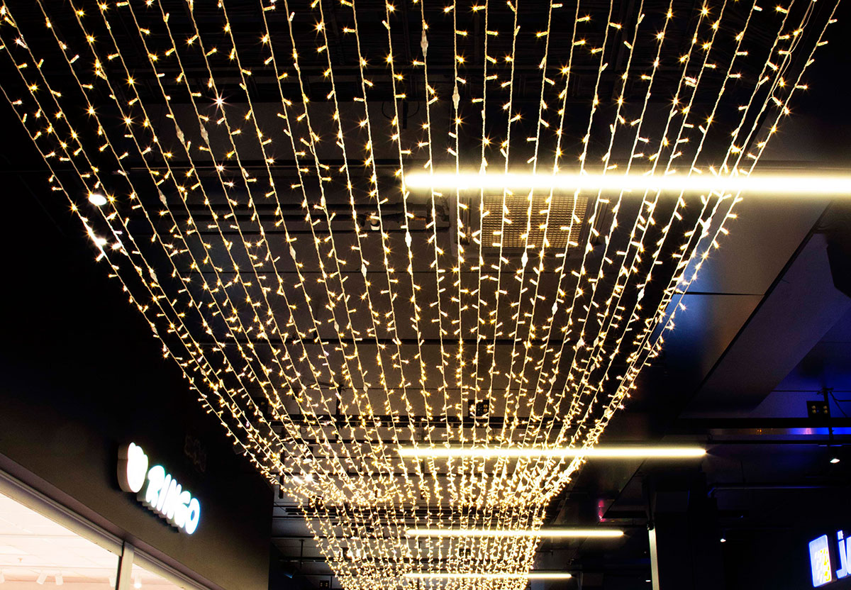 ceiling of lights by MK Illumination