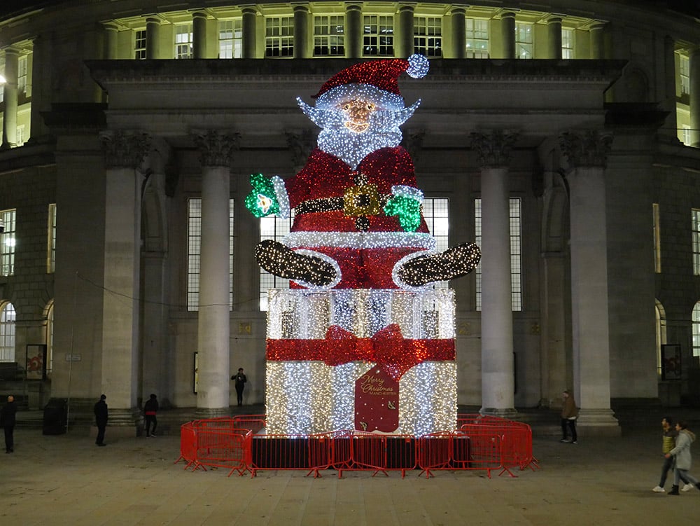 Manchester Christmas Santa by MK Illumination