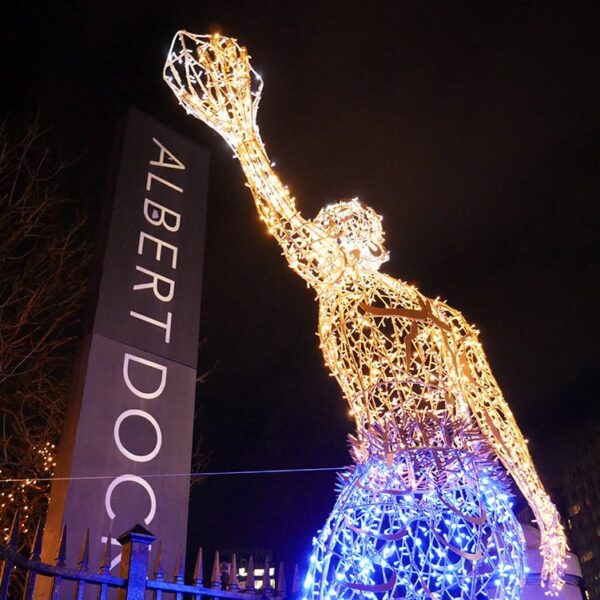 Royal Albert Dock Christmas 2023 by MK Illumination