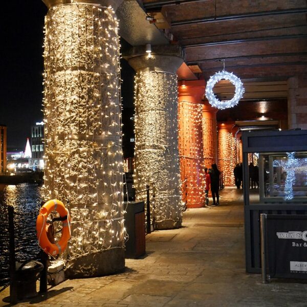 Royal Albert Dock Christmas 2023 by MK Illumination