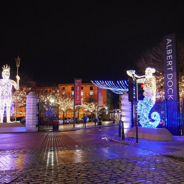 Royal Albert Dock Christmas 2023 by MK Illumination