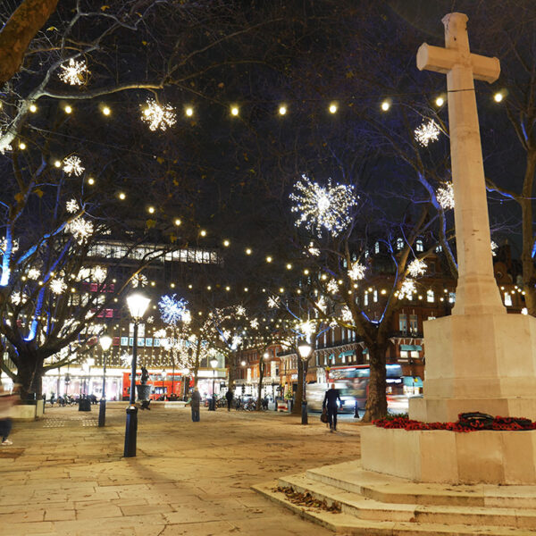 London Sloane Square Christmas lights by MK Illumination