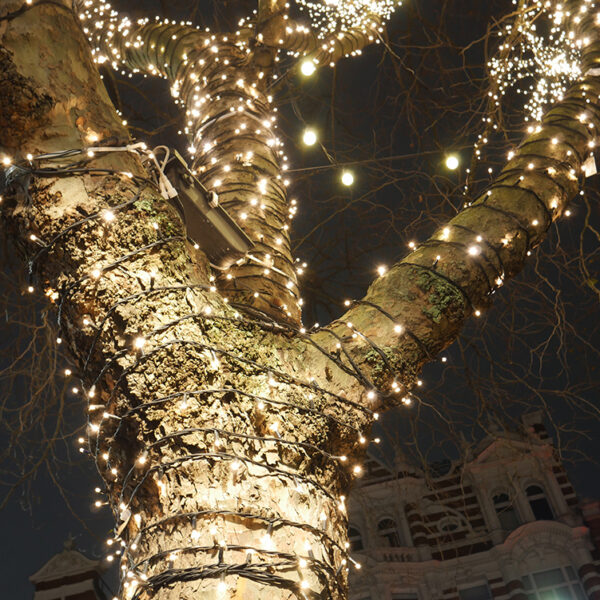 London Sloane Square Christmas lights by MK Illumination