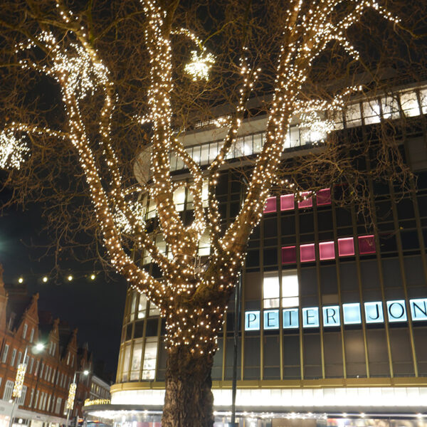 London Sloane Square Christmas lights by MK Illumination