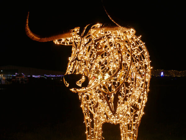 Bull Light Sculpture