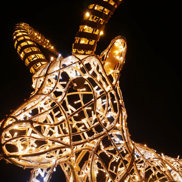 antelope light sculpture