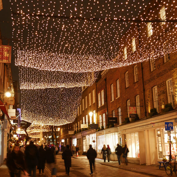 Christmas lights at Seven Dials London
