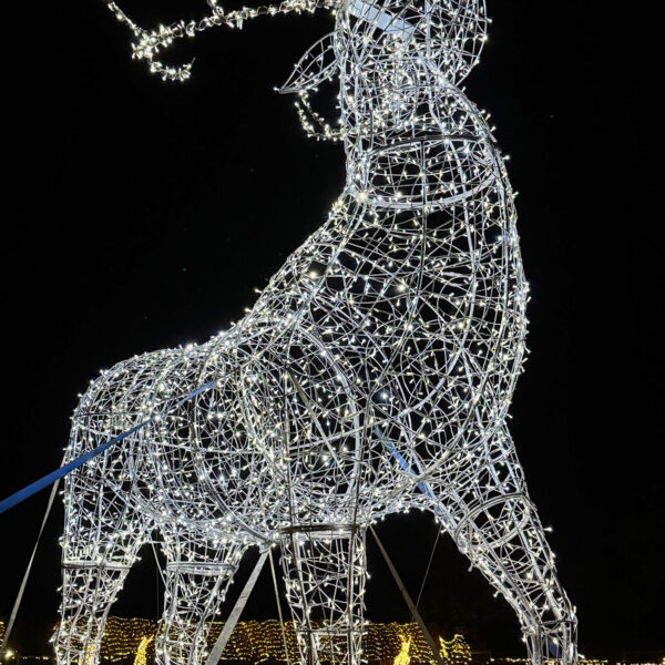 giant stag light sculpture