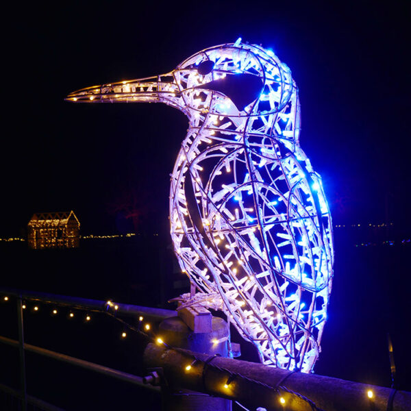 kingfisher light sculpture