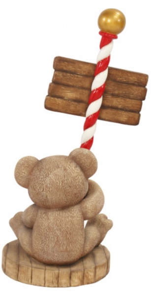 Teddy Bear with Merry Christmas Sign, 70x60x135cm - Image 4