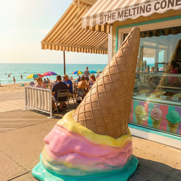 Melting Ice Cream Fibreglass Prop