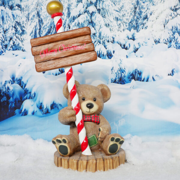 Teddy Bear with Merry Christmas Sign 70cm x 135cm x 60cm - Image 5
