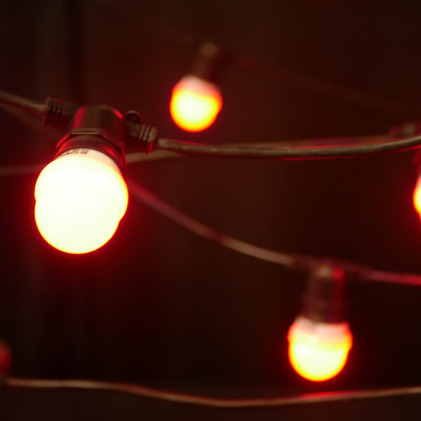 String Lite®QF+, 20 E27 sockets,10m, 2x5m without bulbs, black cable, 230V - Image 4