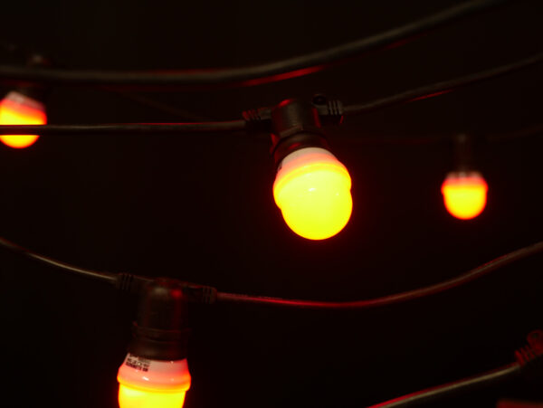 String Lite®QF+, 20 E27 sockets,10m, 2x5m without bulbs, black cable, 230V - Image 5