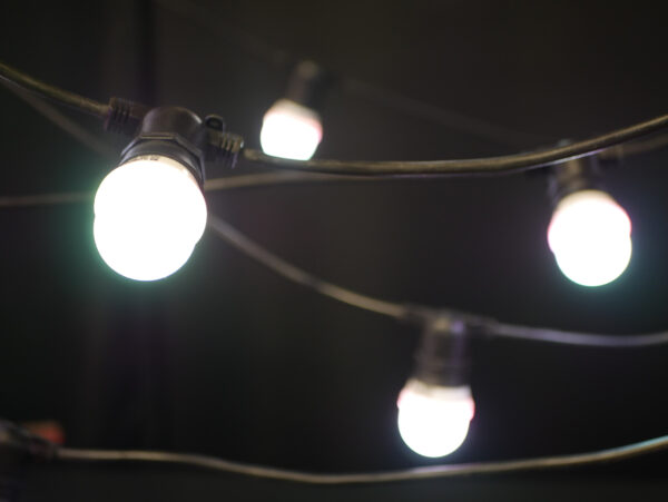 String Lite®QF+, 20 E27 sockets,10m, 2x5m without bulbs, black cable, 230V - Image 6