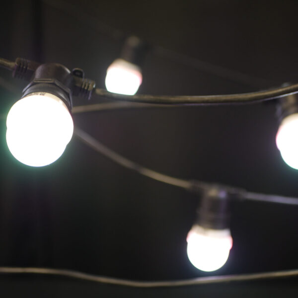 String Lite®QF+, 20 E27 sockets,10m, 2x5m without bulbs, black cable, 230V - Image 6