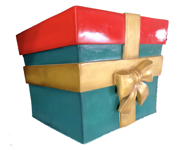 Parcel, 55cm x 40cm x 55cm (WxHxD) Green ~ Red ~ Yellow
