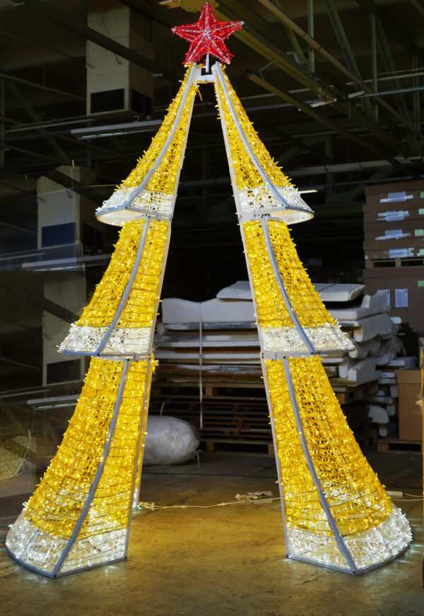 Christmas Tree Arch, 352cm x 249 x 400cm, 24v, 5m Power Cord, IP65 Plug - Image 3