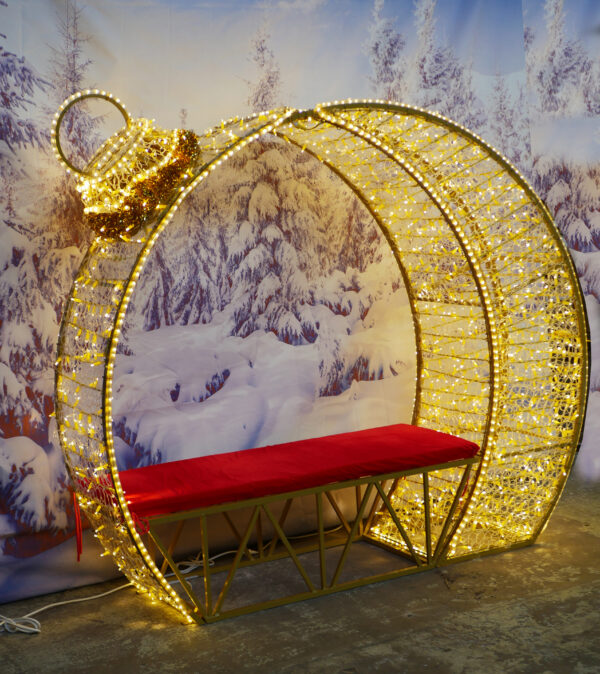 Bauble Arch, 200cm x 50cm x 180cm, 24v 5m Power Cord, IP65 Plug - Image 6