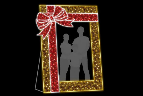 230cm x 180cm photo opportunity lit picture frame 24v Gold&Red