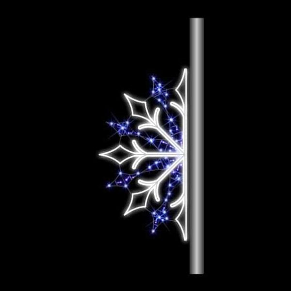 Half Snowflake, 120cm x 60cm, 230V, 5m Power cord & 3-pin Mains Plug - Image 2