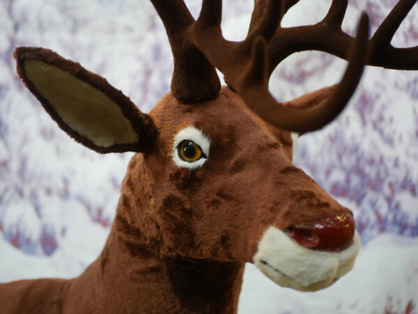 175cm Brown Prancing Red Nose Reindeer