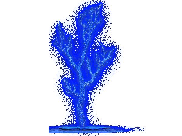 Display Tree Blue,  130cm x 210cm x 80cm