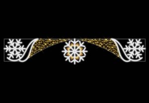 Snowflake Trio, 400x70cm, 230v, 5m Power cord & 3-pin Mains Plug