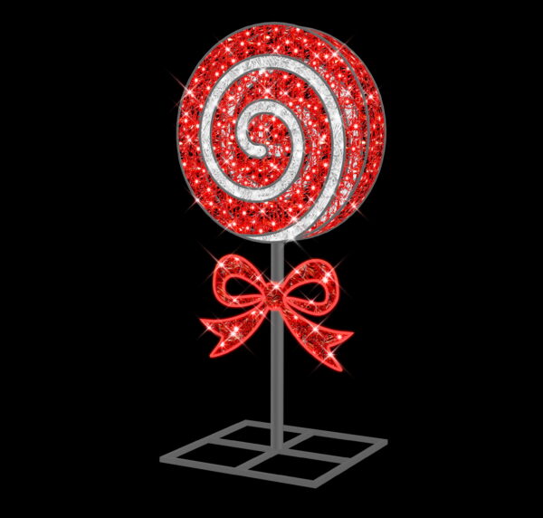 Candy LolliPop with Base, 160x15x80cm, 24v, 5m Power Cord, IP65 Plug