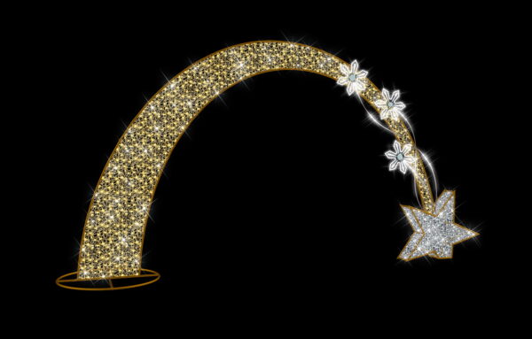 Shooting Star Arch, 470x20x250cm, 24v, 5m Power Cord, IP65 Plug