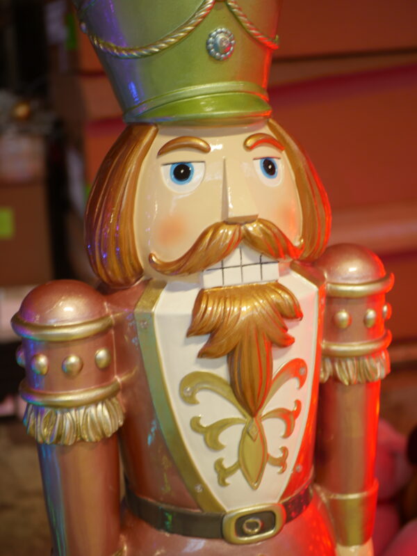 142cm Lit Polyresin Pastel Nutcracker Battery Operated (3x AA Batteries Required) - Image 3