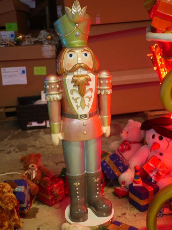 142cm Lit Polyresin Pastel Nutcracker Battery Operated (3x AA Batteries Required) - Image 2
