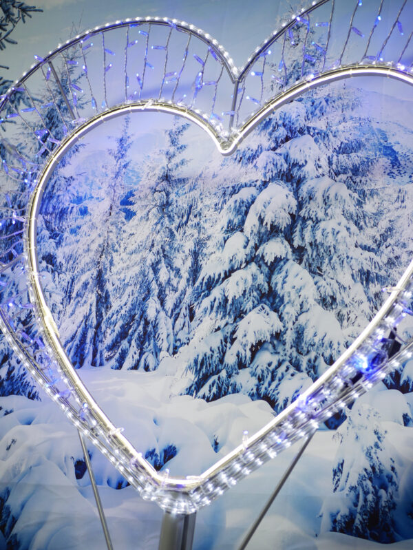 Photopoint Heart  DUAL WH+BL 160cm x 200cm x 75cm - Image 3