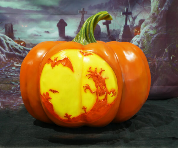 Graveyard Pumpkin Lantern, 110cm x 114cm x 110cm - Image 6