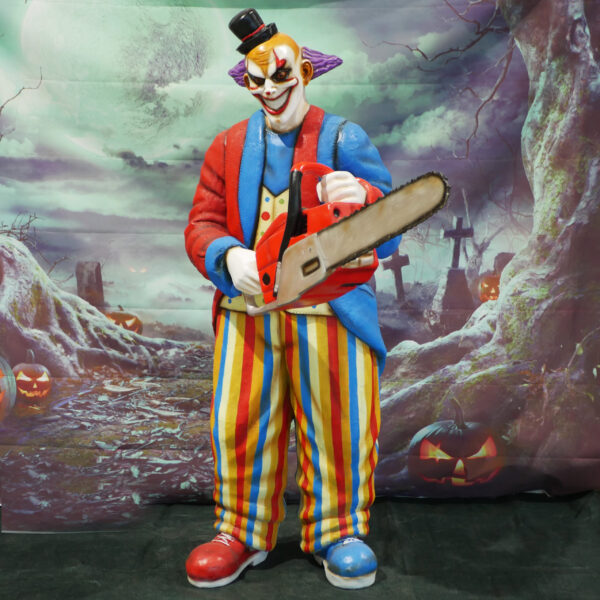 Scary Clown with Chainsaw, 135cm x 190cm x 170cm - Image 8