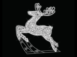 Dasher Reindeer Cool White , 163x25x180cm, 24v