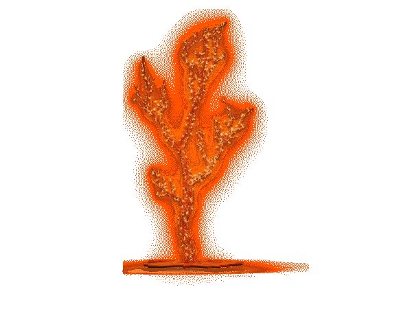 Display Tree Orange, 130cm x 210cm x 80cm