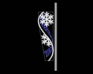 Chasing Effect Snowflake Swirl, 200x60cm, 230v, 5m Power cord & 3-pin Mains Plug