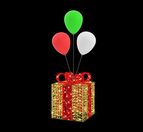 Gift with Balloons, 170x54x74, 24v, 5m Power Cord, IP65 Plug